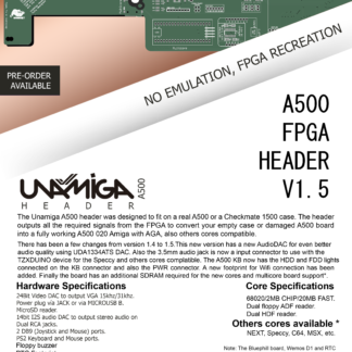 UnAmiga A500 Header compatible with A500 and CheckMate 1500 - V1.5