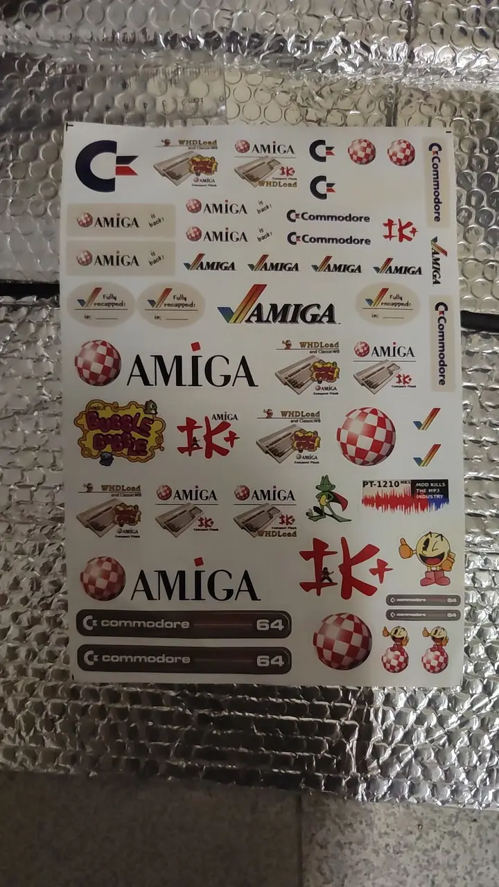 Commodore Amiga Sticker Sheet – Vintage OEM Collectible